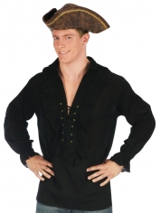 Black Pirate Shirt - Mens Costume